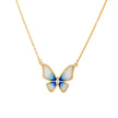 Blue Butterfly Necklace Female 2021 New Clavicle Chain Temperament