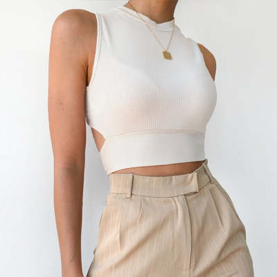 Slim Fit Midriff-baring Short Sleeve  Top Women's Spring