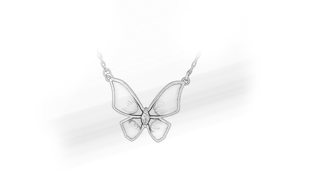 Blue Butterfly Necklace Female 2021 New Clavicle Chain Temperament