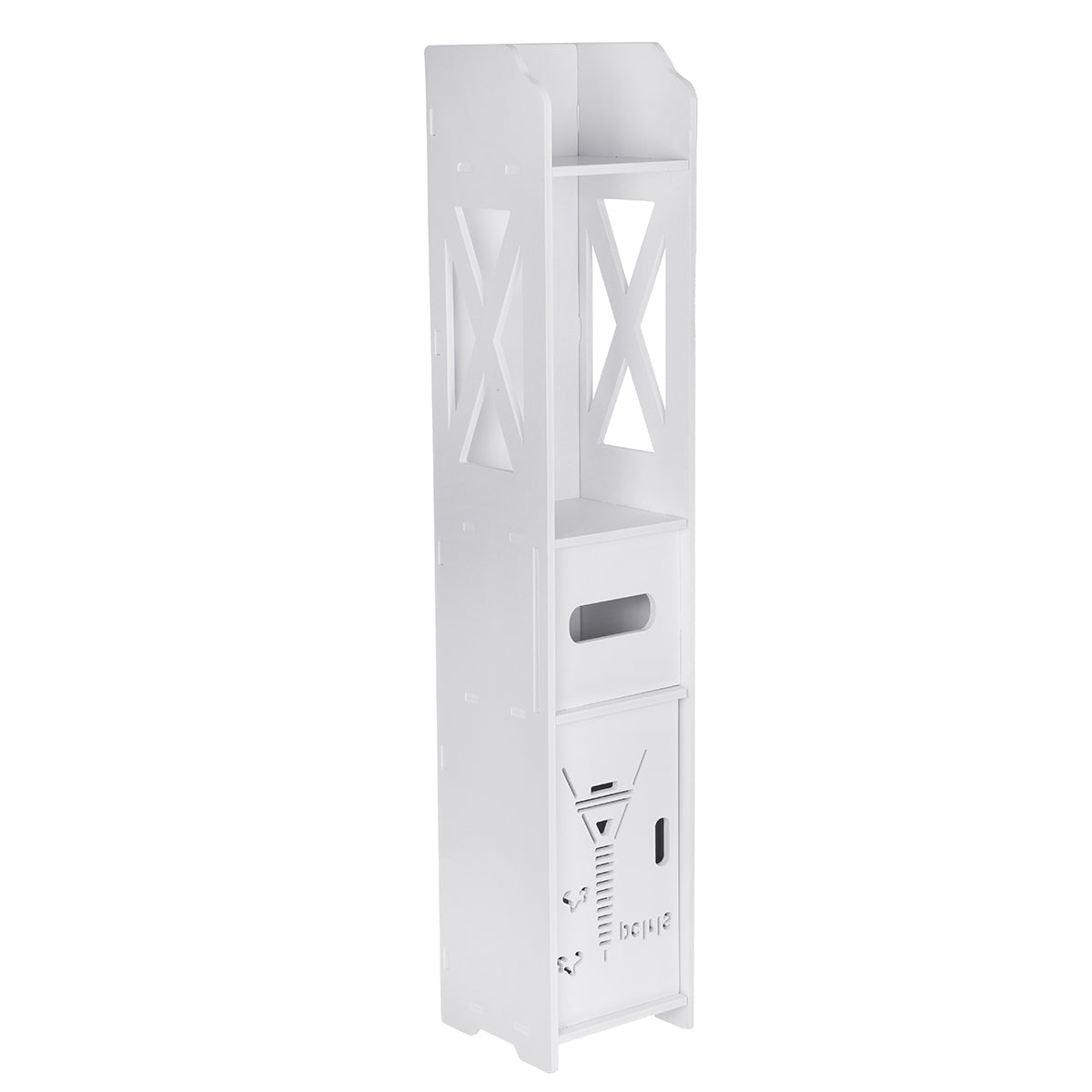 Small Bathroom Toilet Storage Cabinet Waterproof Organizer Standing