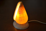Spotted Orange Cone Sea Shell Table Lamp