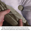 Lumbar Pillows Positioning Back Support Bolster-Velvet Light Tan Queen