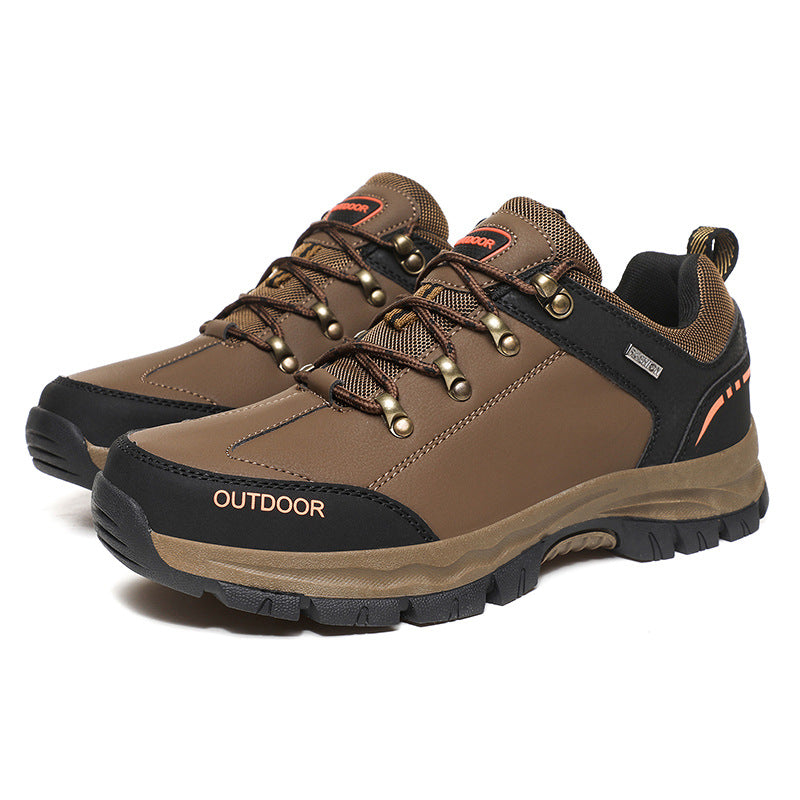 Low Cut Outdoor Large Size Hiking Shoes Men'S Korean Casual Dad Travel Shoes