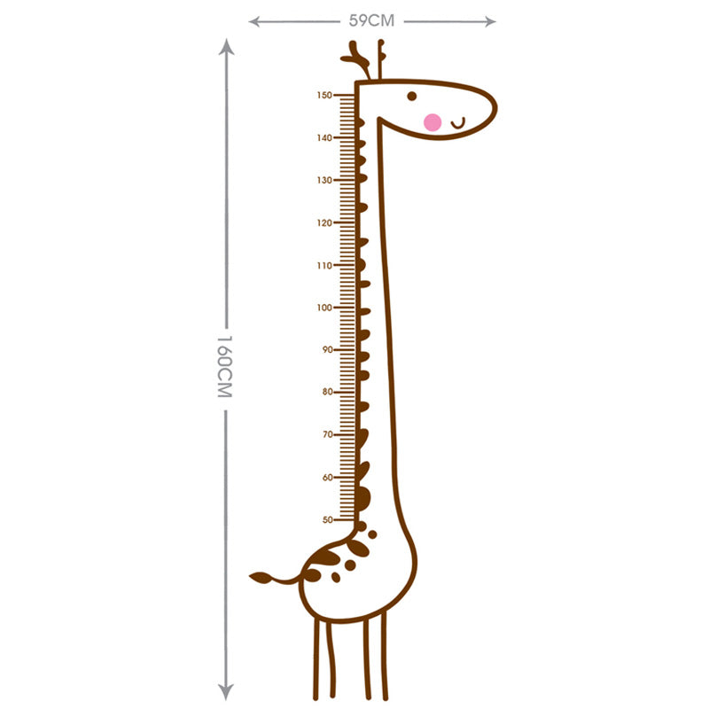 Cartoon Kindergarten Kids Giraffe Height Sticker