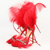 Catwalk Women's Shoes Rhinestone Feather Nightclub High Heels