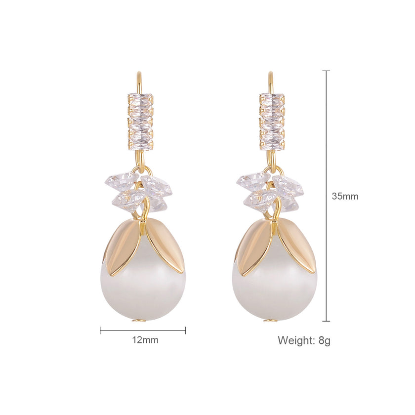 Opal Butterfly Stud Earrings Women