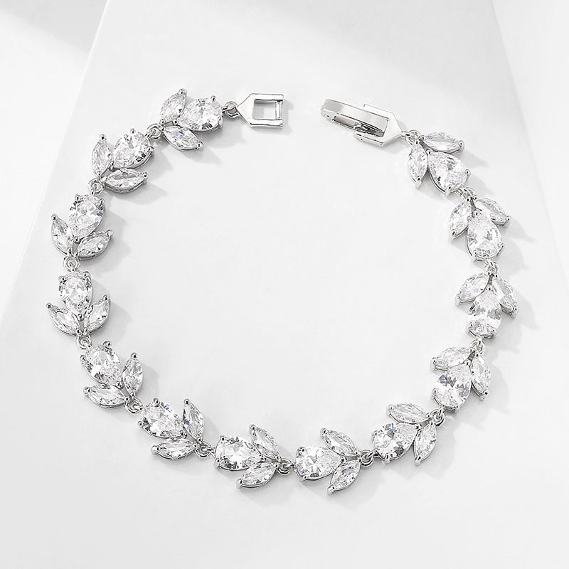 New Niche Design Water Drop Horse Eye Zircon Bracelet