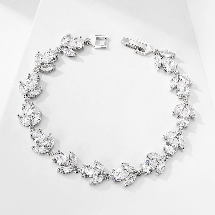 New Niche Design Water Drop Horse Eye Zircon Bracelet