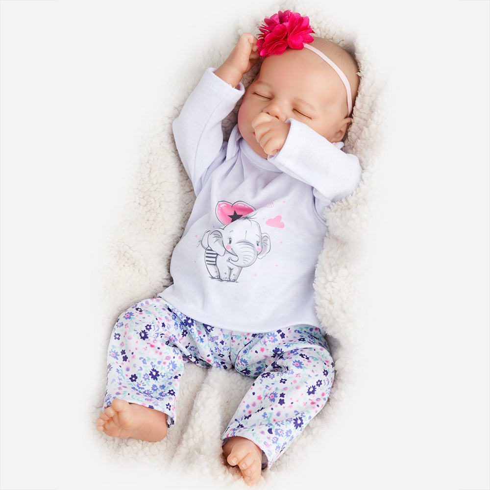 17 inches Real Lifelike Journey Reborn Baby Doll Girl