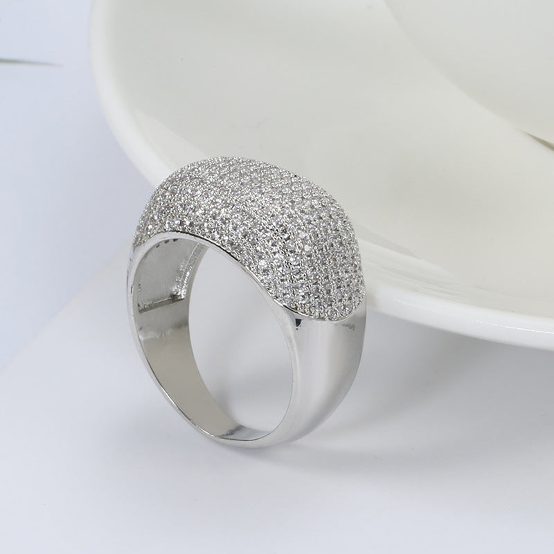 Fashionable Personality Luxury Micro-inlaid Diamond Ring