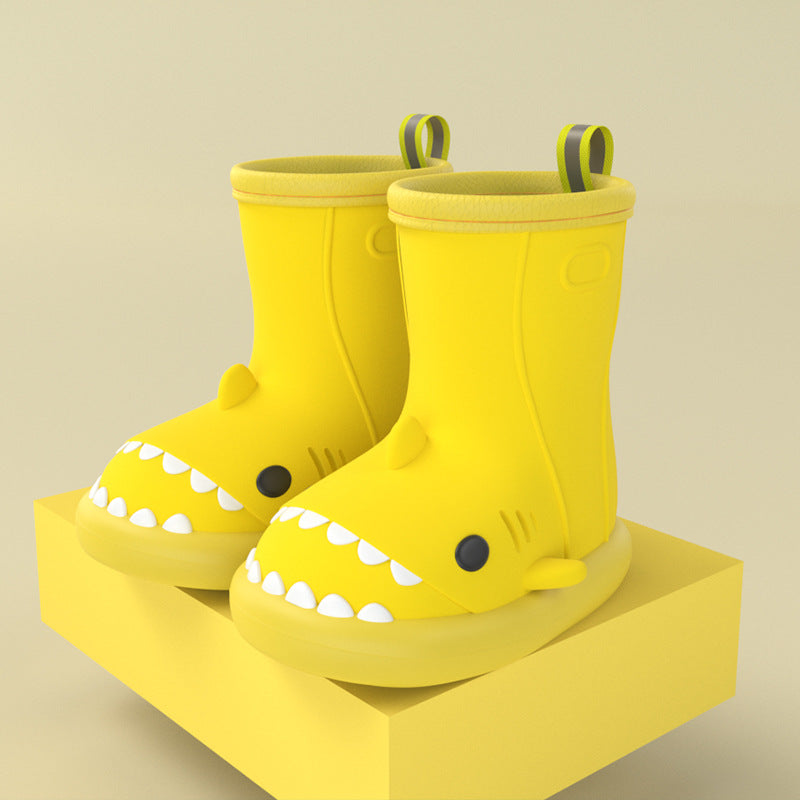 Waterproof Shoes Safety Rubber Shark Slippers Kids Rain Boots