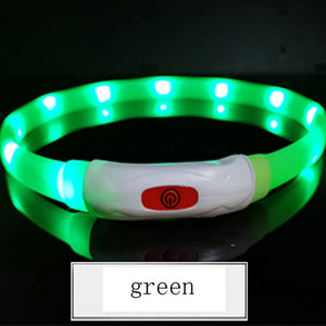 Pet Light Necklace Hang Out Necklet Anti-lose Safe Led Dog Cat Necklace USB Charging Soft Cuttable Pet Collar