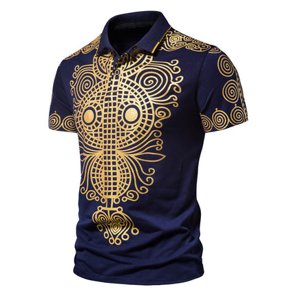 Summer Men Casual Ethnic Short Sleeved