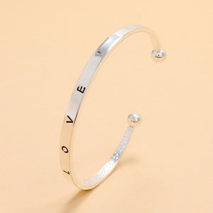 Alloy Opening Love Bracelet Women