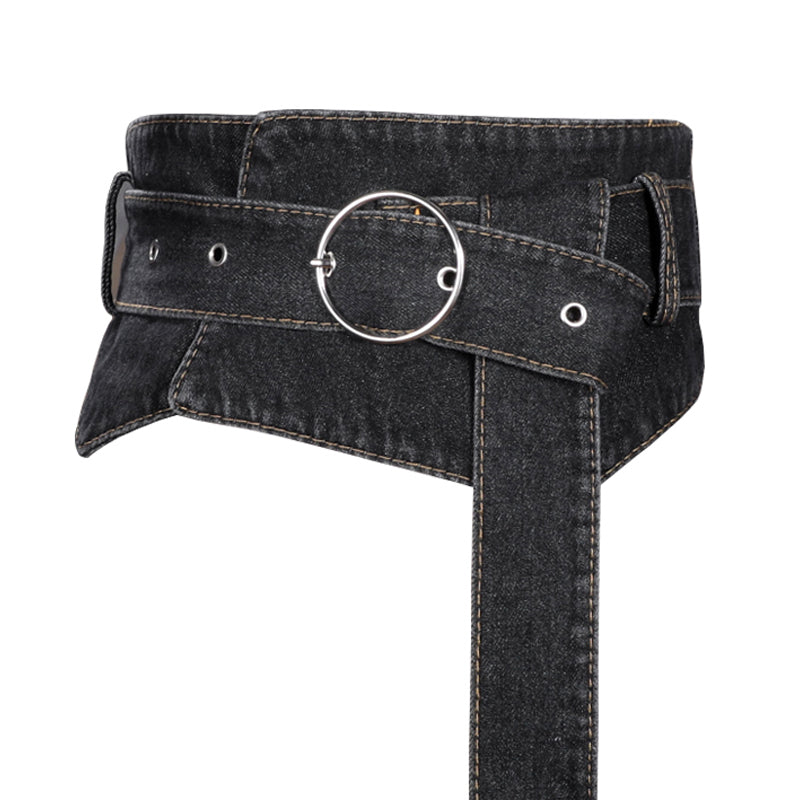 Ladies Fashion Simple Suit Wide Belt Accessories