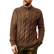 Sweater Men's Solid Color Half High Neck Long Sleeve Sweater