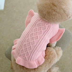 Knitted Dog Wool Skirt Teddy Bichon Pomeranian