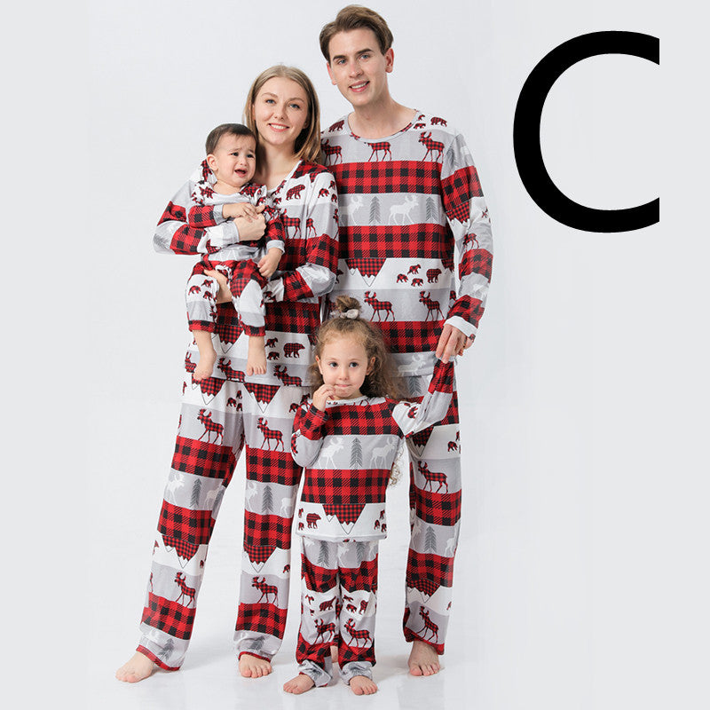Alpscommerce Family Pajamas Set Clothes For Mom Dad And Son Cartoon Print