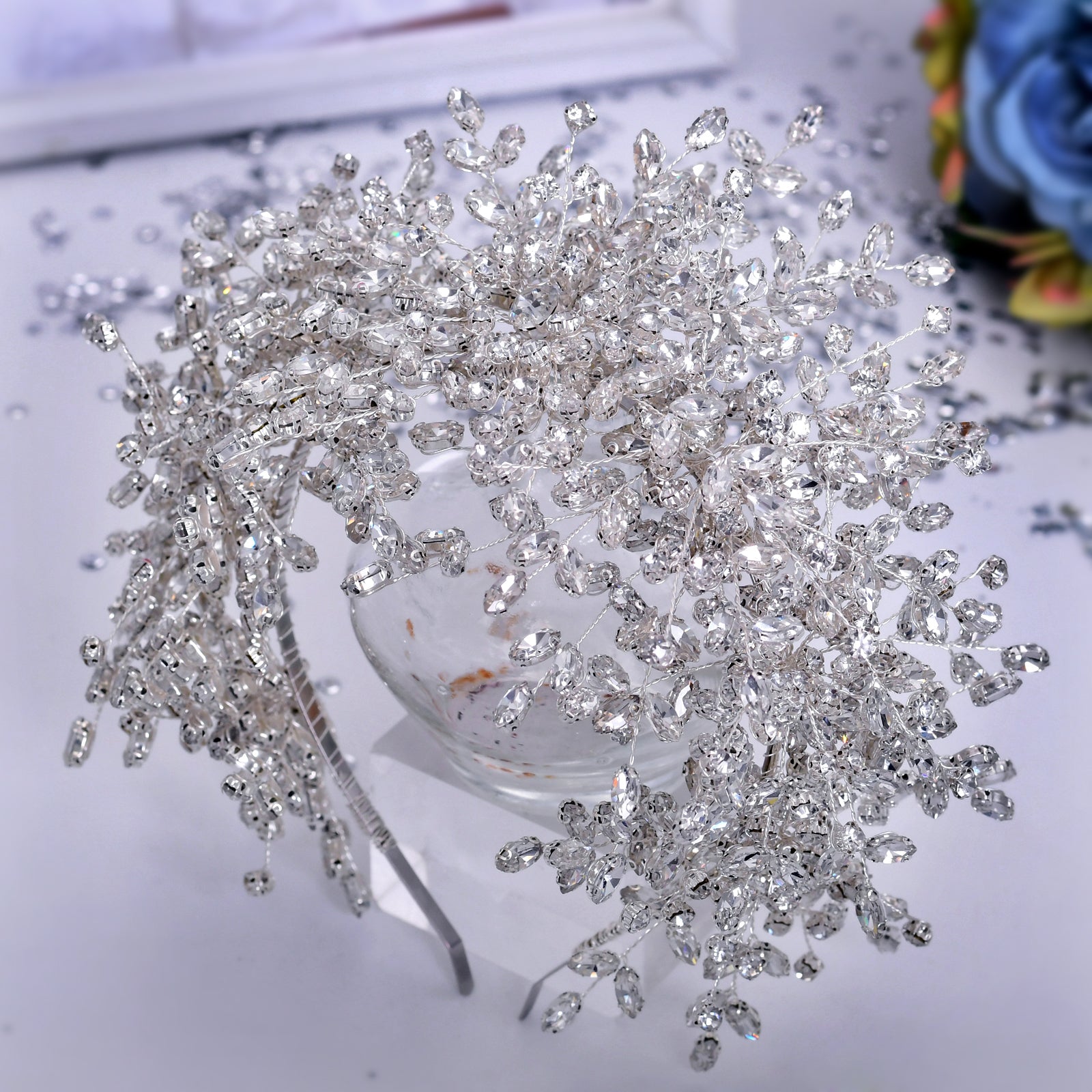 Alpscommerce Heavy Handmade Rhinestone Ice And Snow Queen Wedding Crown