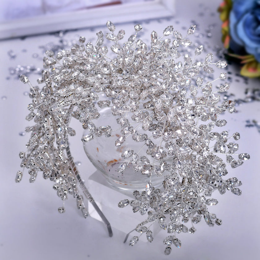 Alpscommerce Heavy Handmade Rhinestone Ice And Snow Queen Wedding Crown