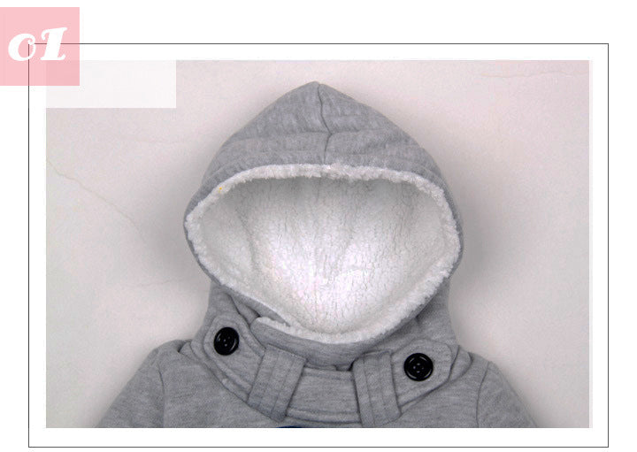 Fashion Kids Plus Cashmere Lamb Wool Hooded Sweater