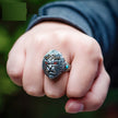 Alpscommerce Handmade Men And Women Monkey King Ring Vintage Silver Gifts