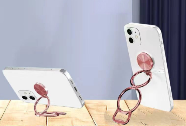 Compatible with Apple, Metal Mobile Phone Bracket Hidden Desktop Fold Ring Buckle Paste Portable Lift Tablet Ipad Lazy