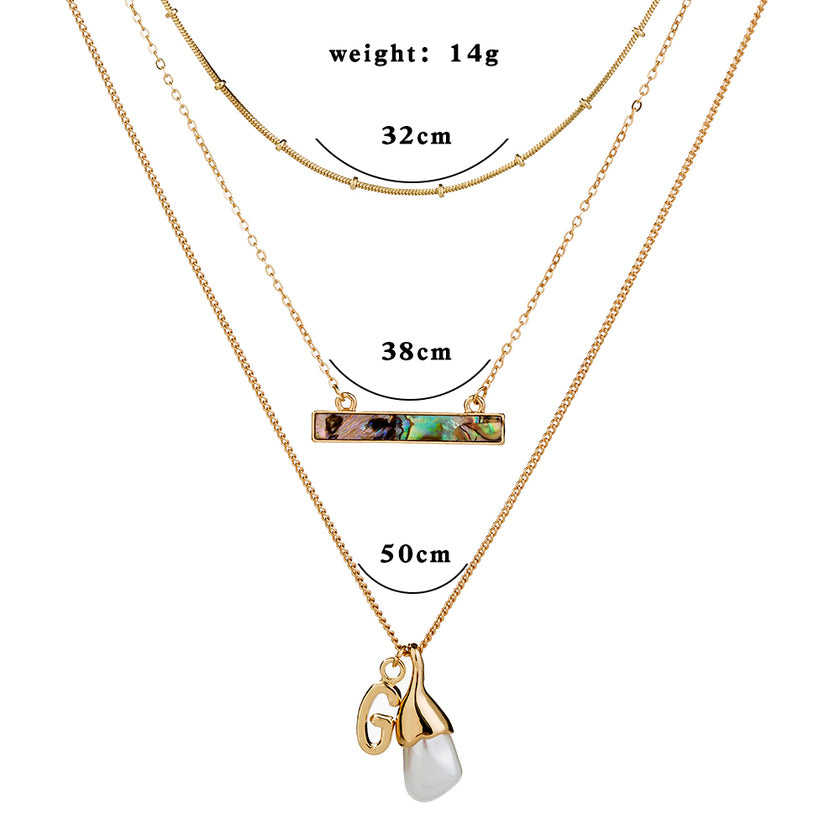 Simple Abalone Pearl Pendant Necklace Natural Abalone Shell Necklace Woman