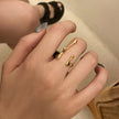 Ring Net Celebrity Hip-hop Men And Women All-match Texture Metal Ring Women