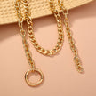 Exaggerated Round Aluminum Chain Multi-layer Necklace