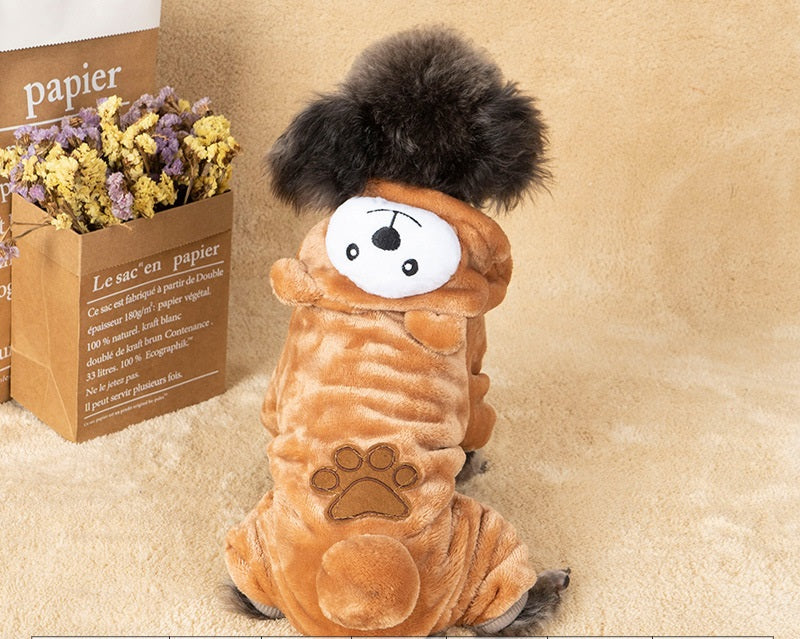Autumn And Winter Transformed Into Dog Pet Costumes hollow