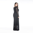 Long Sleeve Hollowed Out Lace Dress