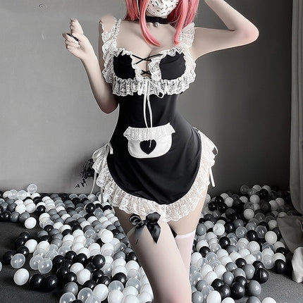 Servant And Maid Uniform Suit Lace Bandage
