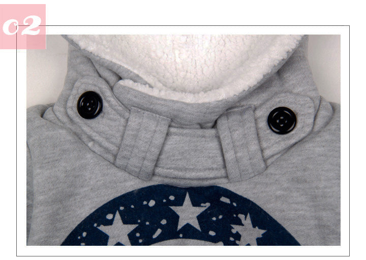 Fashion Kids Plus Cashmere Lamb Wool Hooded Sweater