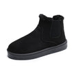 New Solid Color Elastic Band Flat Short Tube Plus Velvet Snow Boots Women