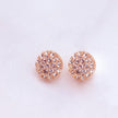 Atmospheric Full Diamond Round Earrings