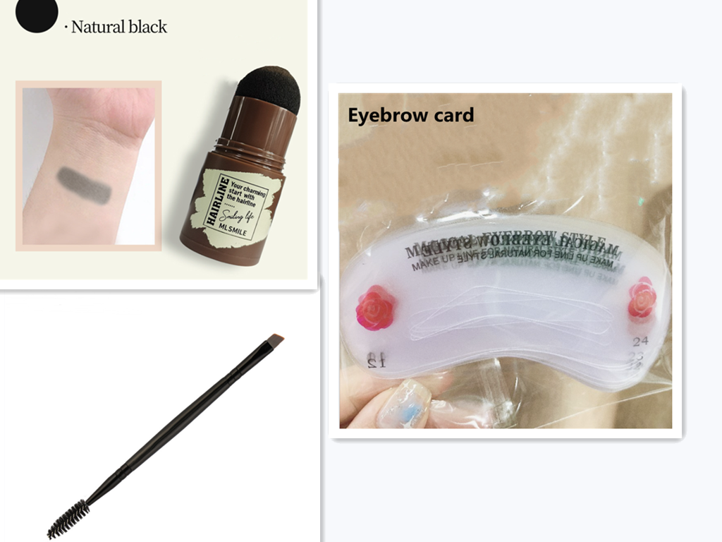Double eyelash brush eyebrow brush