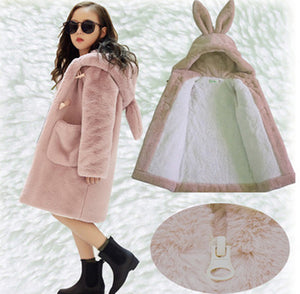 Thickened Faux Fur Coat For Big Kids