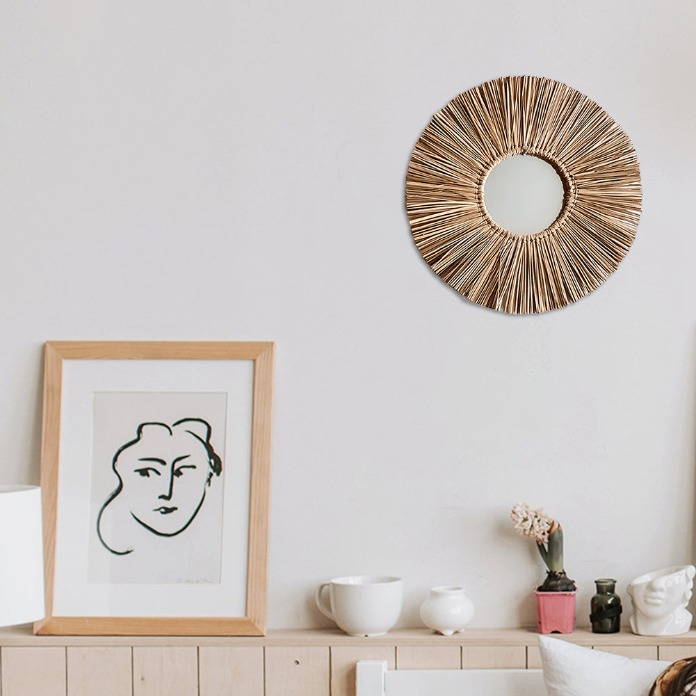 Nordic Style Retro Tassel Woven Wall-mounted Mirror