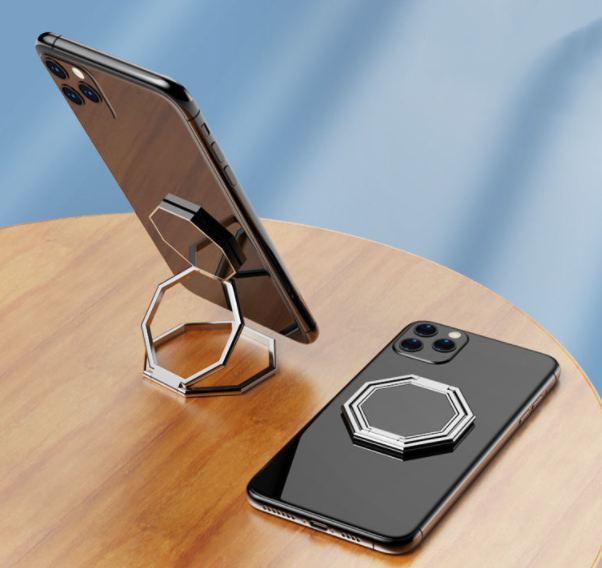 Compatible with Apple, Metal Mobile Phone Bracket Hidden Desktop Fold Ring Buckle Paste Portable Lift Tablet Ipad Lazy