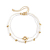 Pastoral Rice Beads Geometric Round Bead Necklace