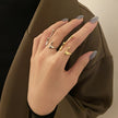 Ring Net Celebrity Hip-hop Men And Women All-match Texture Metal Ring Women