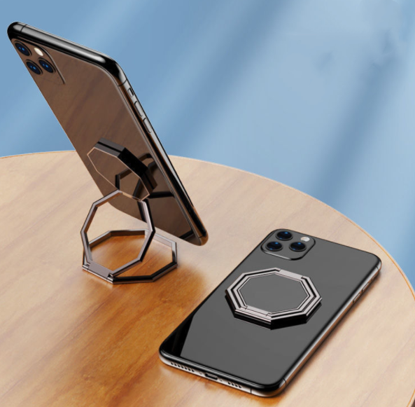 Compatible with Apple, Metal Mobile Phone Bracket Hidden Desktop Fold Ring Buckle Paste Portable Lift Tablet Ipad Lazy