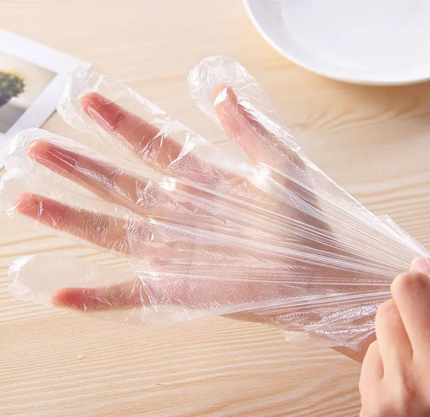 Alpscommerce (Bynetta)  Disposable Gloves Food Duck Neck Fried Chicken Crayfish Transparent New PE Plastic Gloves